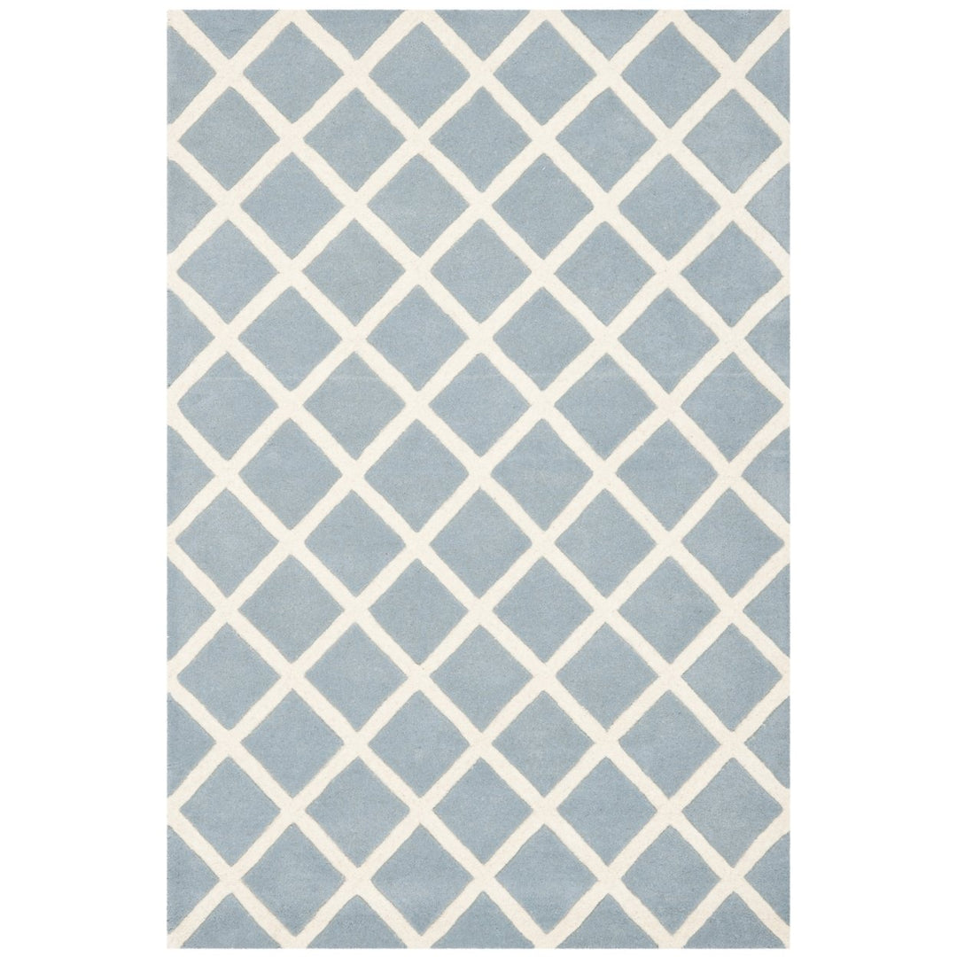 SAFAVIEH Chatham CHT718B Handmade Blue / Ivory Rug Image 1