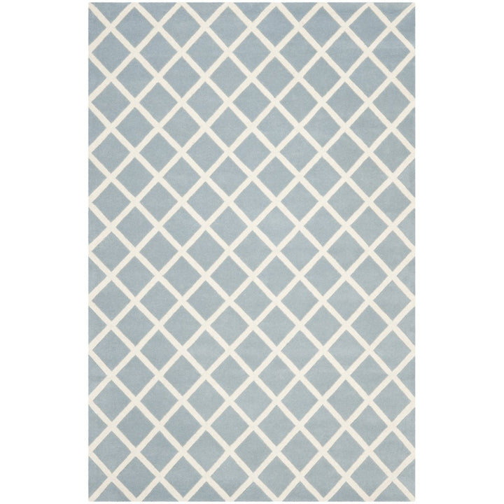 SAFAVIEH Chatham CHT718B Handmade Blue / Ivory Rug Image 1