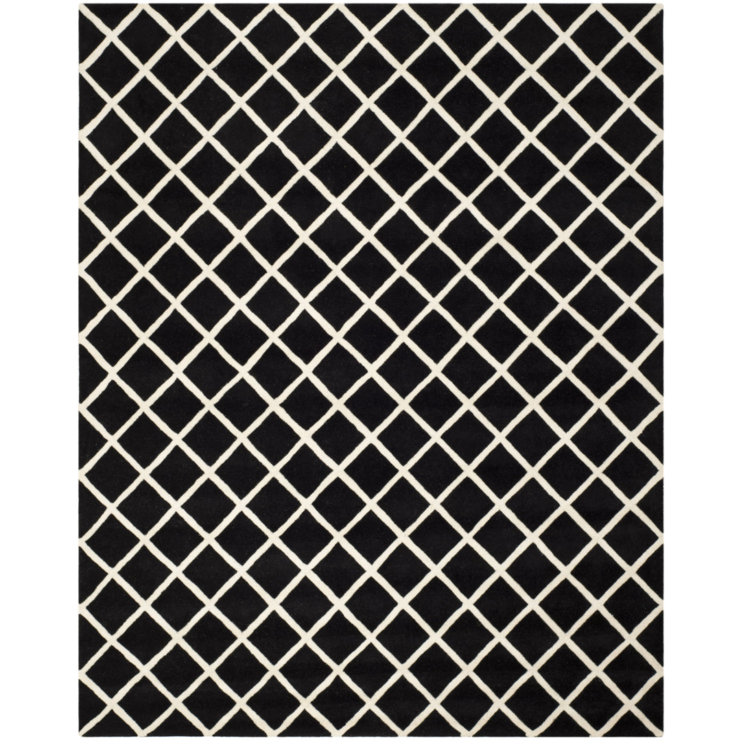 SAFAVIEH Chatham CHT718K Handmade Black / Ivory Rug Image 1