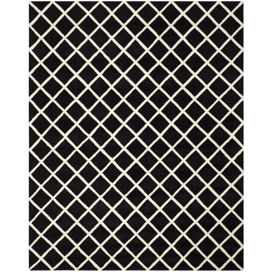 SAFAVIEH Chatham CHT718K Handmade Black / Ivory Rug Image 1