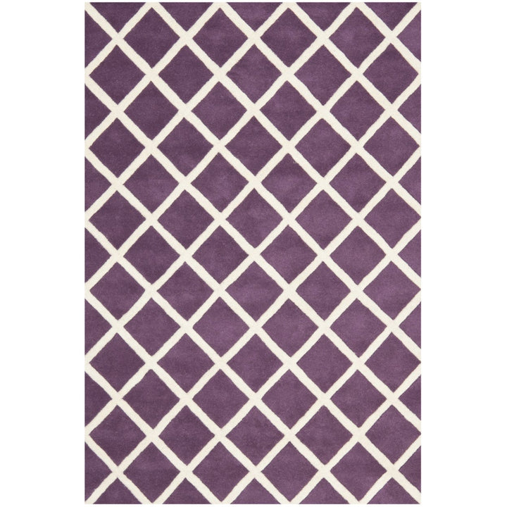 SAFAVIEH Chatham CHT718F Handmade Purple / Ivory Rug Image 1