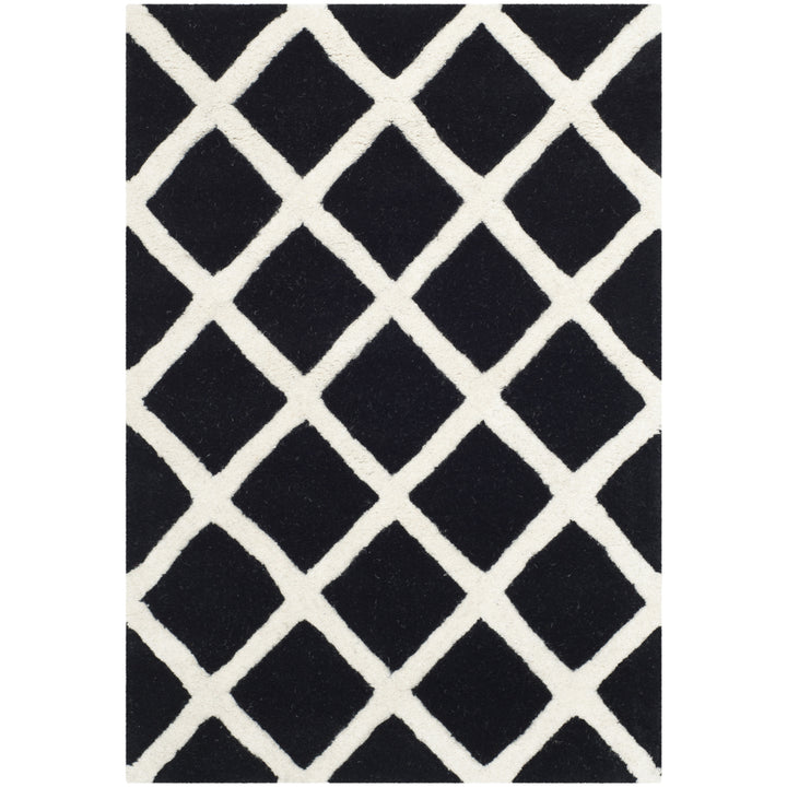 SAFAVIEH Chatham CHT718K Handmade Black / Ivory Rug Image 8