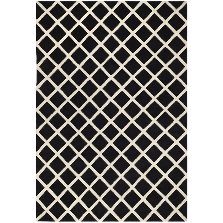 SAFAVIEH Chatham CHT718K Handmade Black / Ivory Rug Image 10