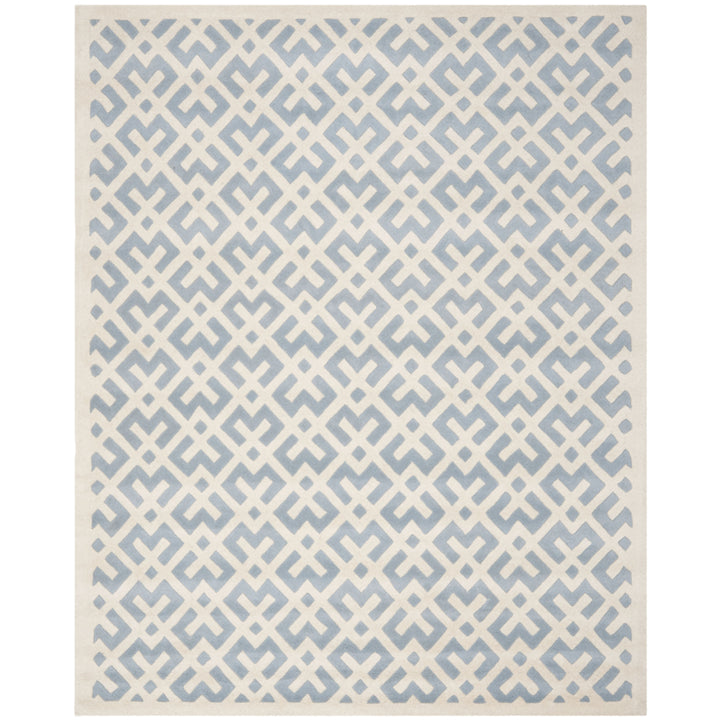 SAFAVIEH Chatham CHT719B Handmade Blue / Ivory Rug Image 1