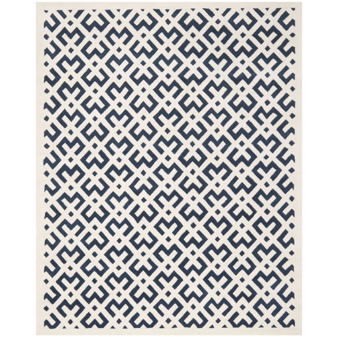 SAFAVIEH Chatham CHT719C Handmade Dark Blue / Ivory Rug Image 1