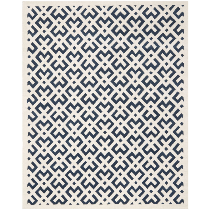 SAFAVIEH Chatham CHT719C Handmade Dark Blue / Ivory Rug Image 1