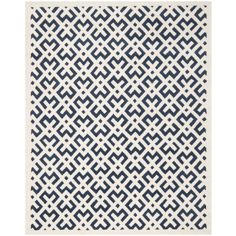 SAFAVIEH Chatham CHT719C Handmade Dark Blue / Ivory Rug Image 1