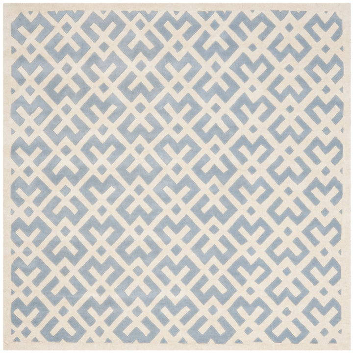 SAFAVIEH Chatham CHT719B Handmade Blue / Ivory Rug Image 7