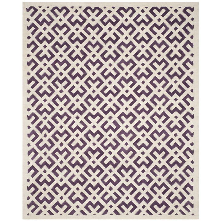 SAFAVIEH Chatham CHT719F Handmade Purple / Ivory Rug Image 1