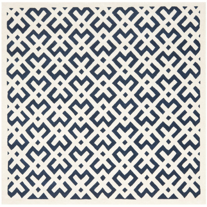 SAFAVIEH Chatham CHT719C Handmade Dark Blue / Ivory Rug Image 1