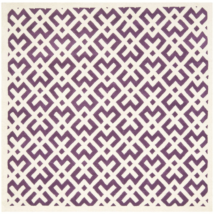 SAFAVIEH Chatham CHT719F Handmade Purple / Ivory Rug Image 1