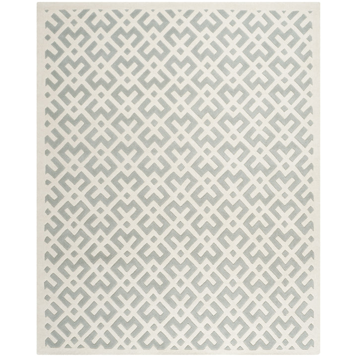 SAFAVIEH Chatham CHT719E Handmade Grey / Ivory Rug Image 1