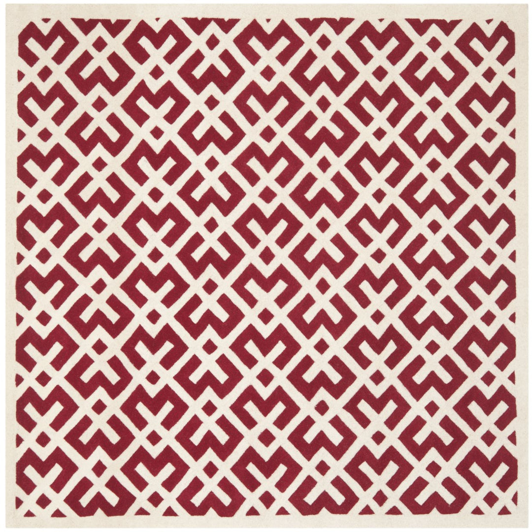 SAFAVIEH Chatham CHT719G Handmade Red / Ivory Rug Image 6