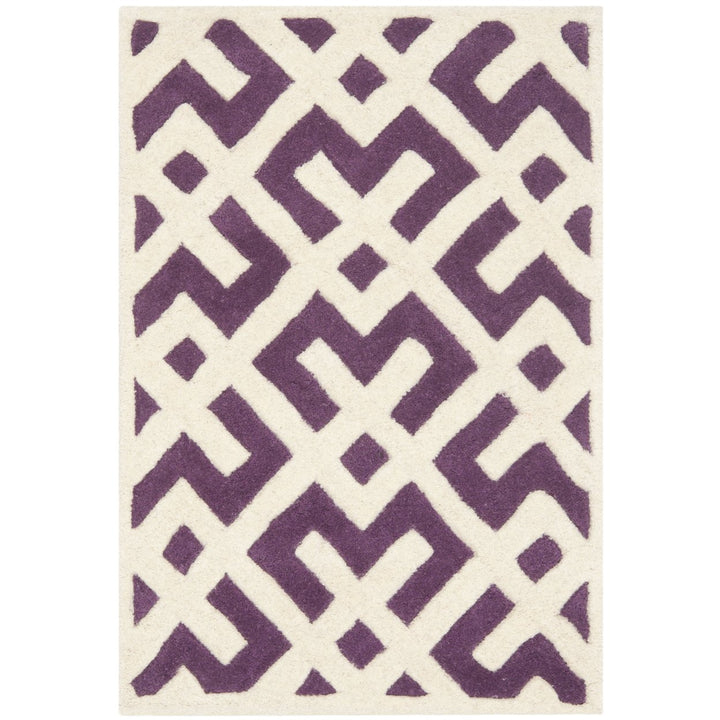 SAFAVIEH Chatham CHT719F Handmade Purple / Ivory Rug Image 1