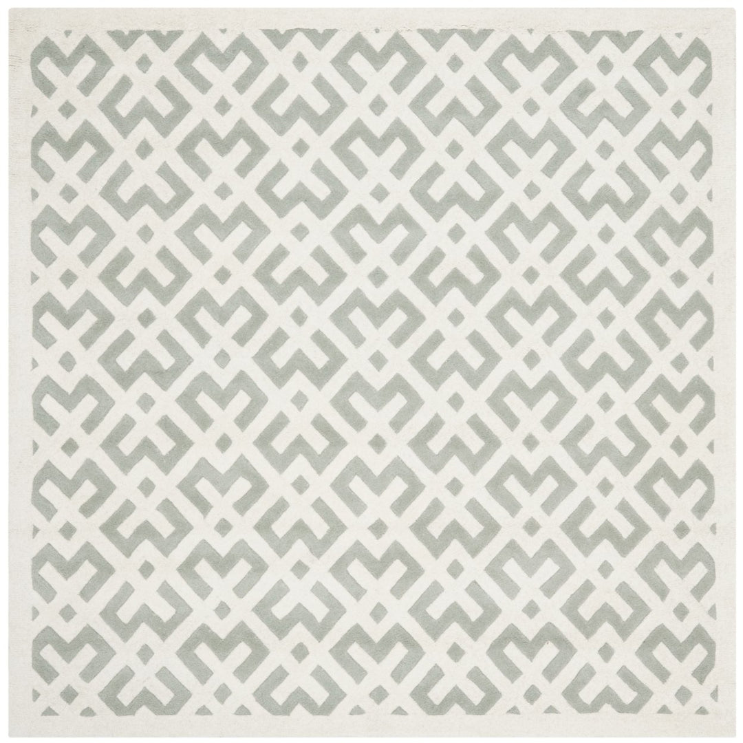 SAFAVIEH Chatham CHT719E Handmade Grey / Ivory Rug Image 1