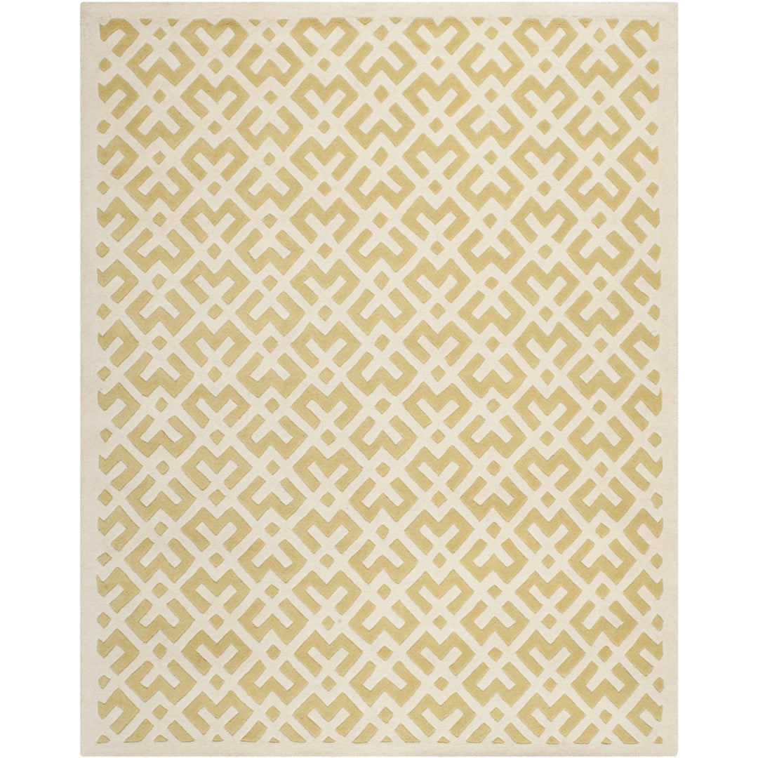 SAFAVIEH Chatham CHT719L Handmade Light Gold / Ivory Rug Image 1