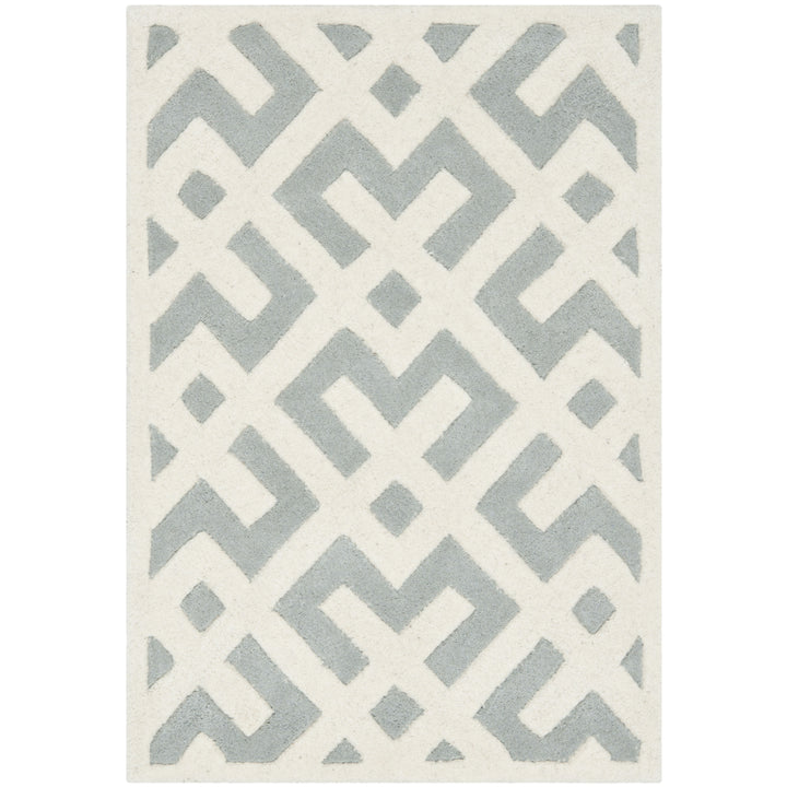 SAFAVIEH Chatham CHT719E Handmade Grey / Ivory Rug Image 8