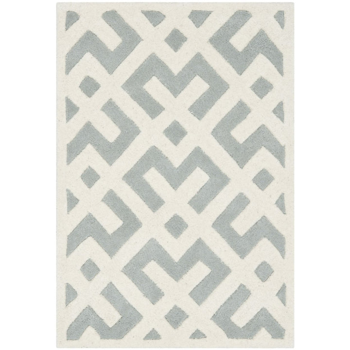 SAFAVIEH Chatham CHT719E Handmade Grey / Ivory Rug Image 1