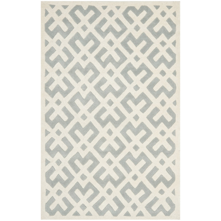 SAFAVIEH Chatham CHT719E Handmade Grey / Ivory Rug Image 9