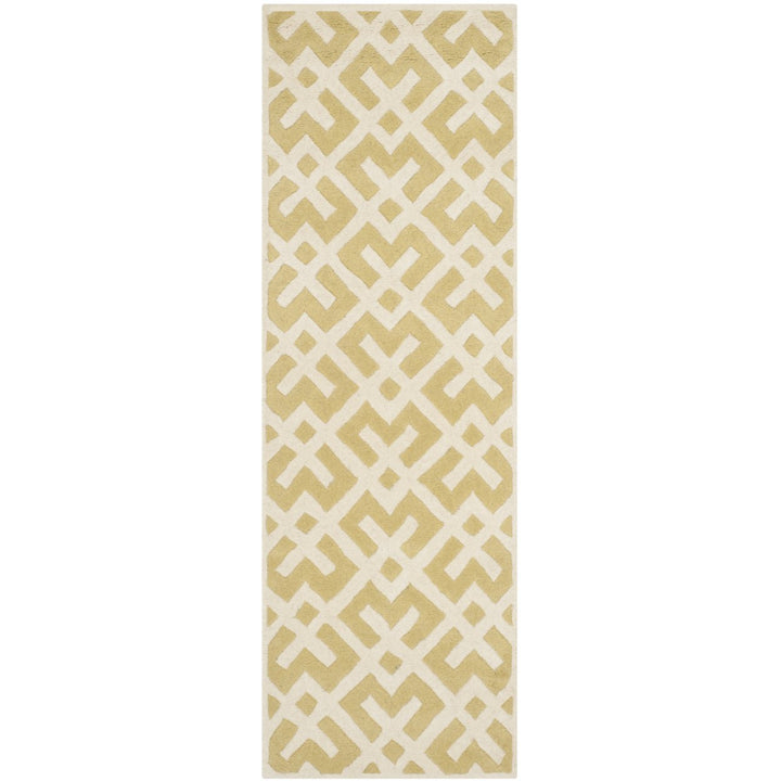 SAFAVIEH Chatham CHT719L Handmade Light Gold / Ivory Rug Image 1