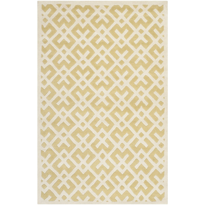 SAFAVIEH Chatham CHT719L Handmade Light Gold / Ivory Rug Image 1