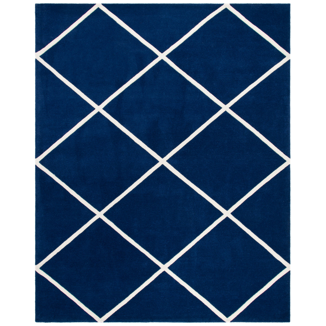 SAFAVIEH Chatham CHT720C Handmade Dark Blue / Ivory Rug Image 1