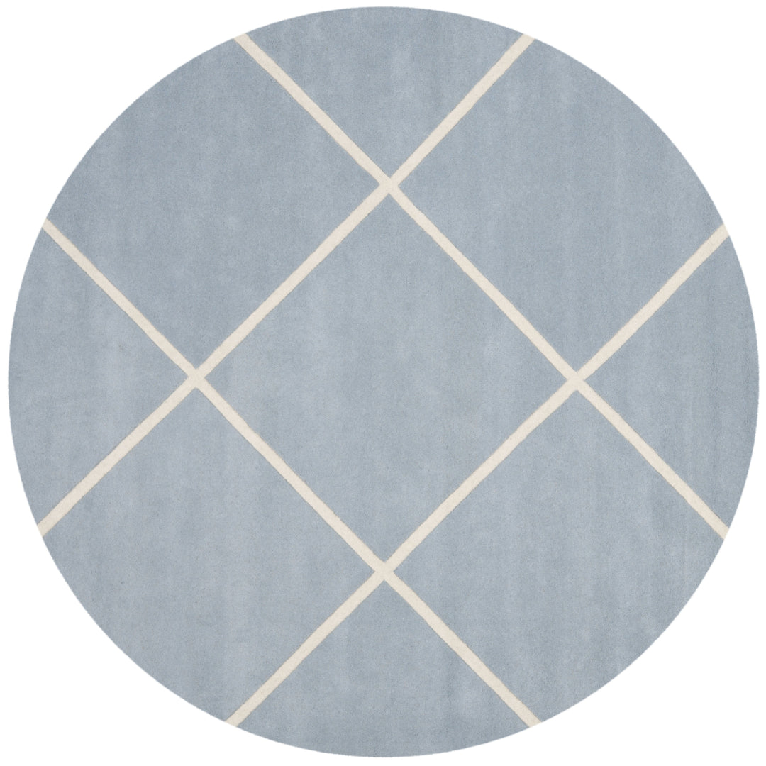 SAFAVIEH Chatham CHT720B Handmade Blue / Ivory Rug Image 4