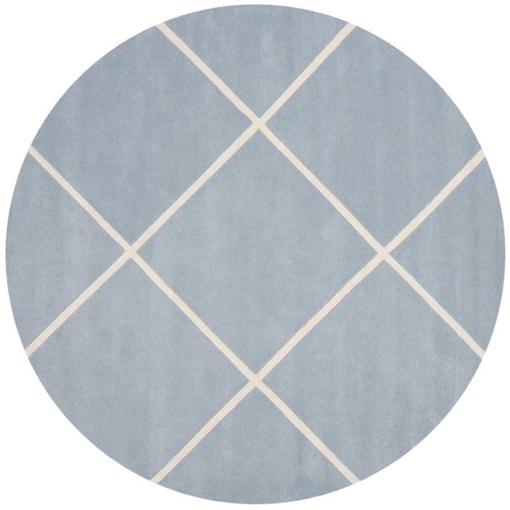 SAFAVIEH Chatham CHT720B Handmade Blue / Ivory Rug Image 4