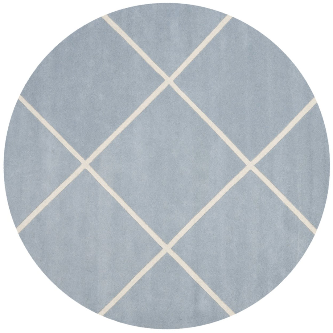 SAFAVIEH Chatham CHT720B Handmade Blue / Ivory Rug Image 1