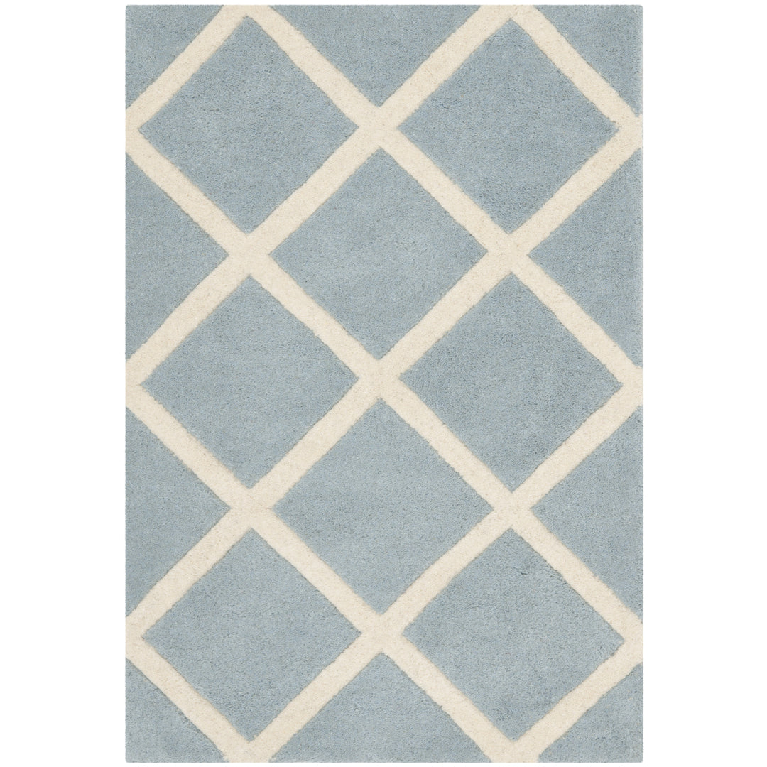 SAFAVIEH Chatham CHT720B Handmade Blue / Ivory Rug Image 8