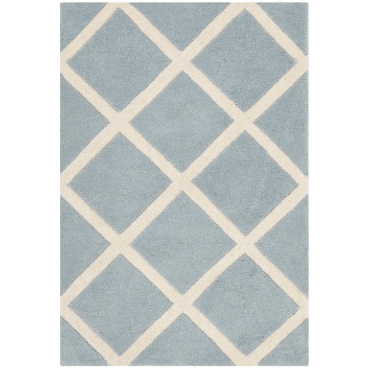 SAFAVIEH Chatham CHT720B Handmade Blue / Ivory Rug Image 8