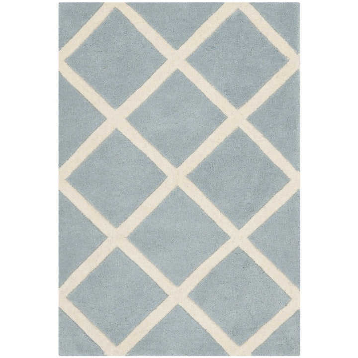 SAFAVIEH Chatham CHT720B Handmade Blue / Ivory Rug Image 1