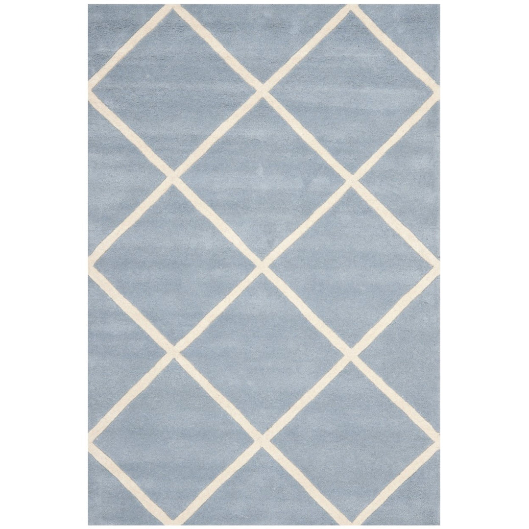 SAFAVIEH Chatham CHT720B Handmade Blue / Ivory Rug Image 1