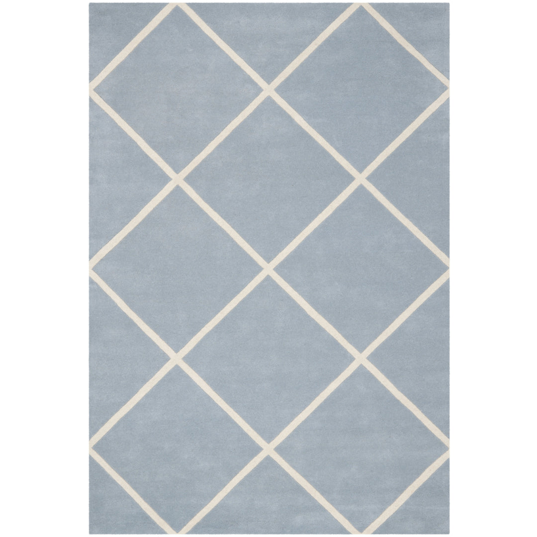 SAFAVIEH Chatham CHT720B Handmade Blue / Ivory Rug Image 10