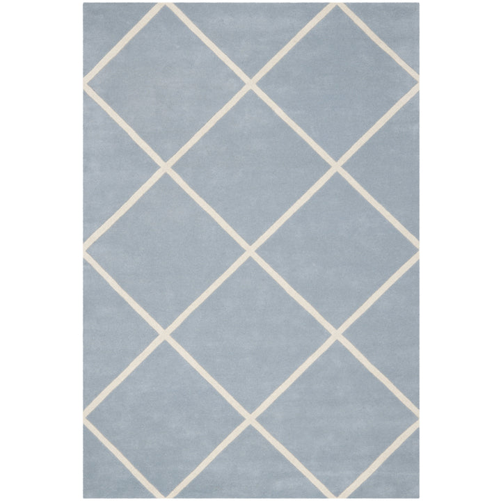 SAFAVIEH Chatham CHT720B Handmade Blue / Ivory Rug Image 10