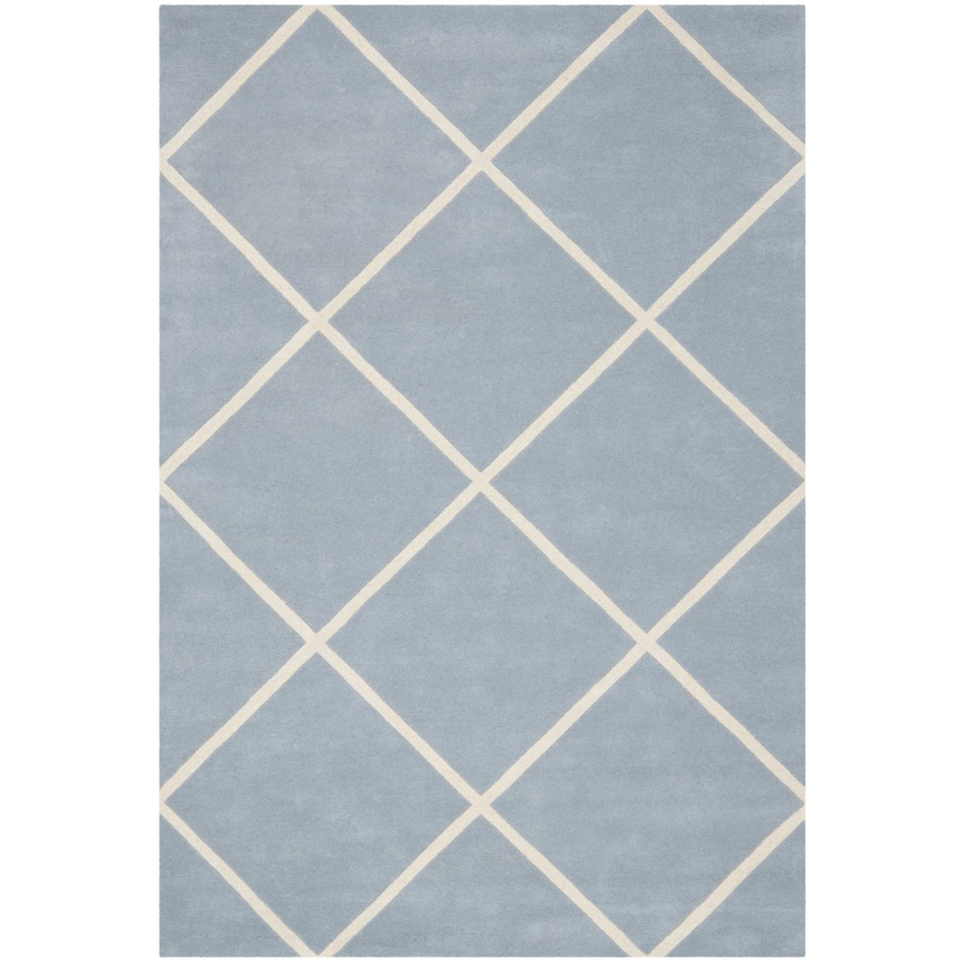 SAFAVIEH Chatham CHT720B Handmade Blue / Ivory Rug Image 1