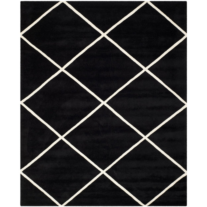 SAFAVIEH Chatham CHT720K Handmade Black / Ivory Rug Image 1