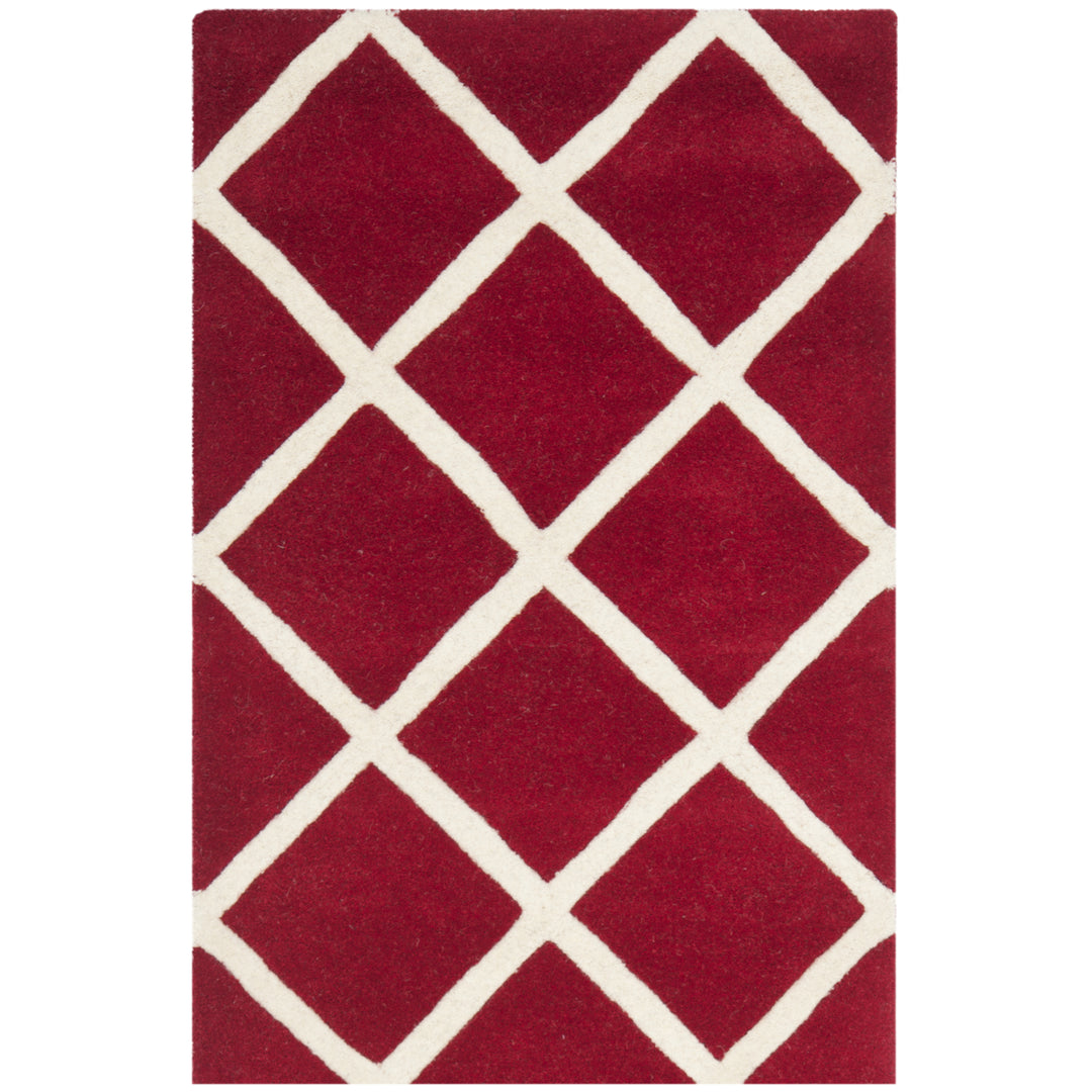 SAFAVIEH Chatham CHT720G Handmade Red / Ivory Rug Image 2