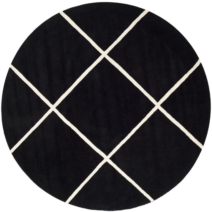 SAFAVIEH Chatham CHT720K Handmade Black / Ivory Rug Image 4