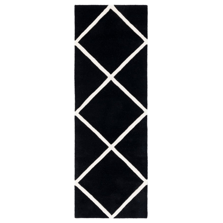 SAFAVIEH Chatham CHT720K Handmade Black / Ivory Rug Image 1