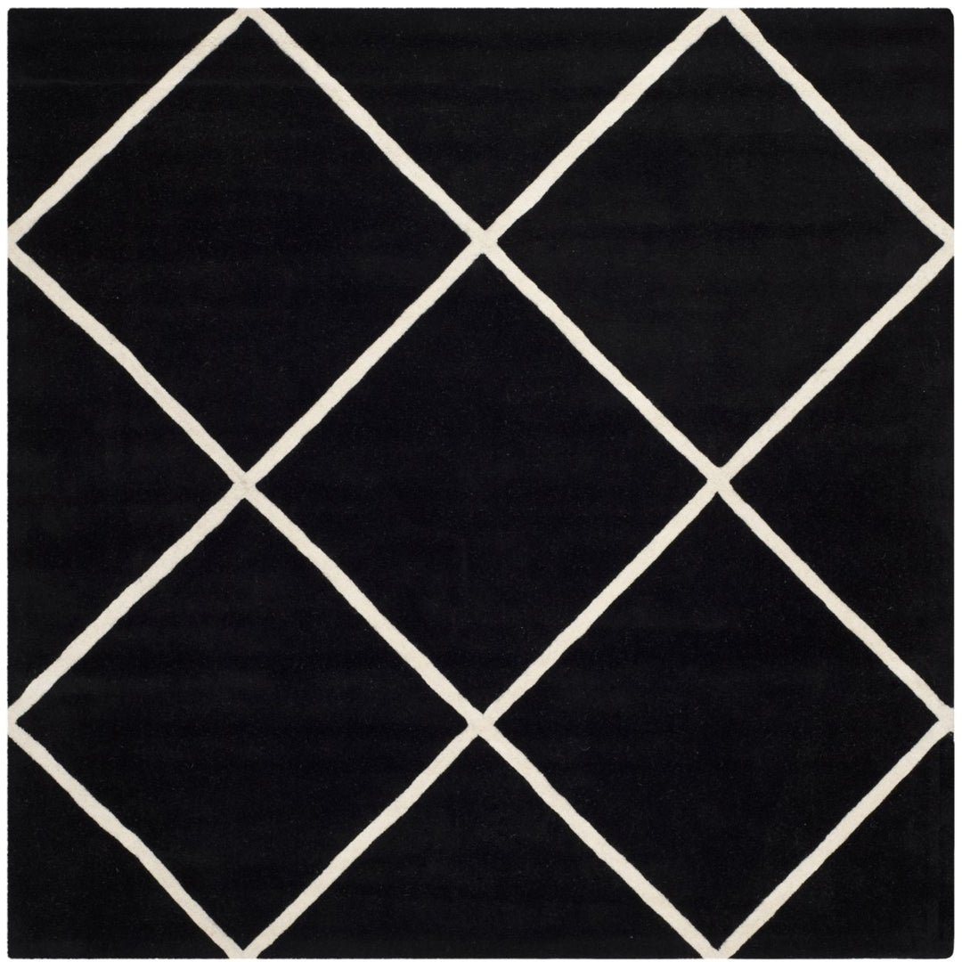 SAFAVIEH Chatham CHT720K Handmade Black / Ivory Rug Image 6