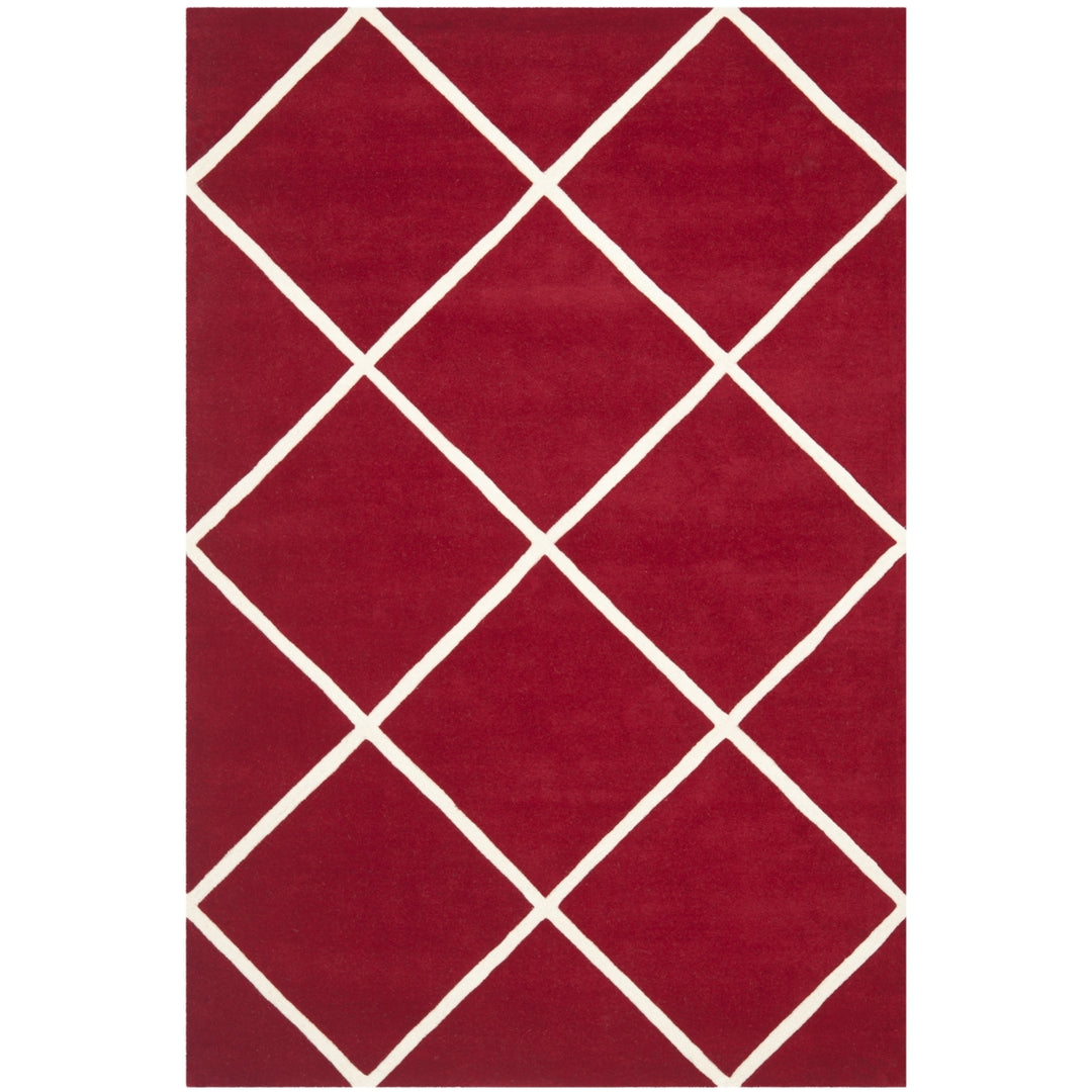 SAFAVIEH Chatham CHT720G Handmade Red / Ivory Rug Image 5