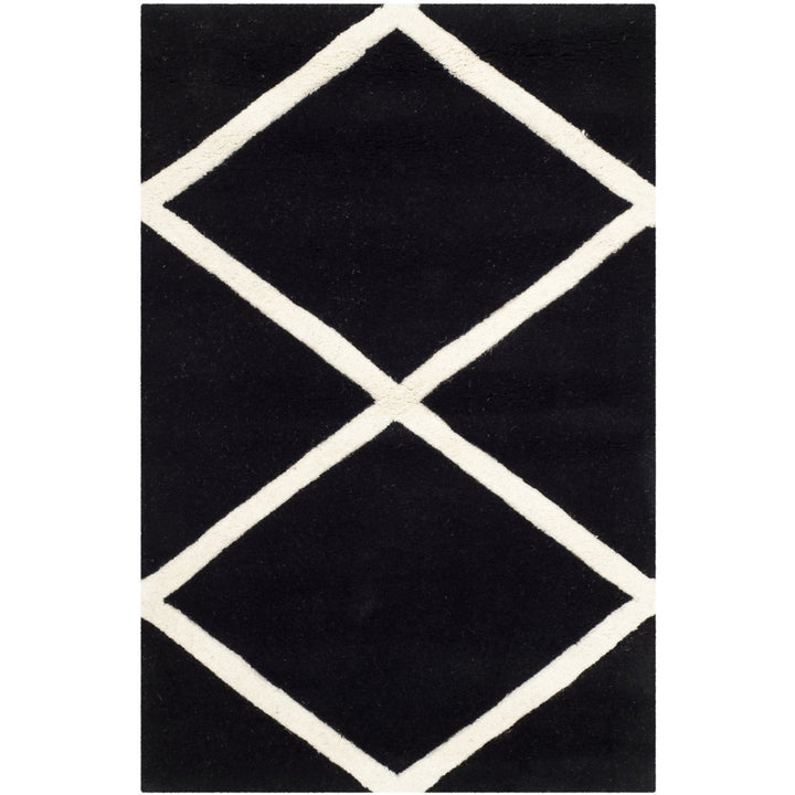 SAFAVIEH Chatham CHT720K Handmade Black / Ivory Rug Image 8