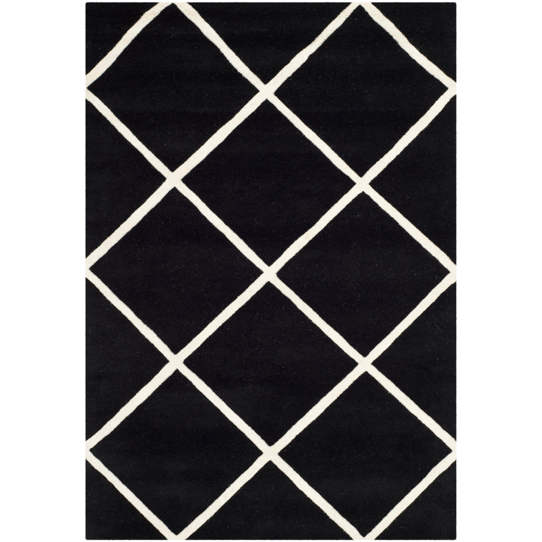 SAFAVIEH Chatham CHT720K Handmade Black / Ivory Rug Image 9