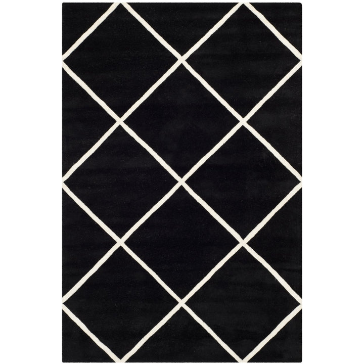 SAFAVIEH Chatham CHT720K Handmade Black / Ivory Rug Image 10