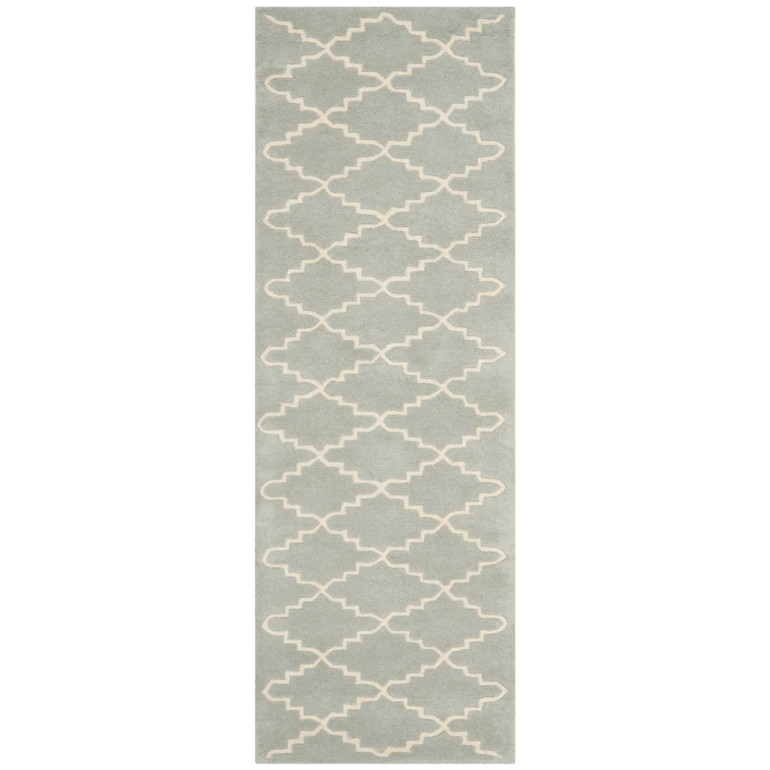 SAFAVIEH Chatham CHT721E Handmade Light Blue / Ivory Rug Image 1