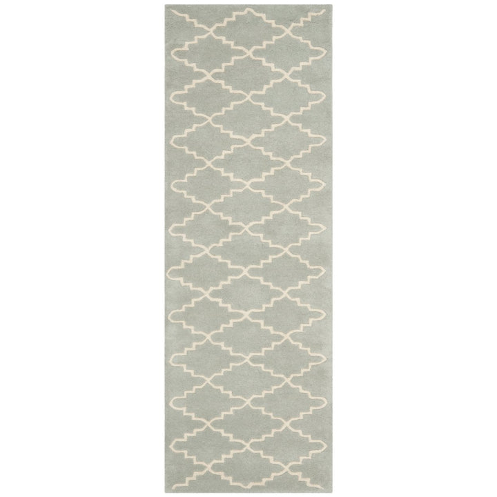 SAFAVIEH Chatham CHT721E Handmade Light Blue / Ivory Rug Image 1