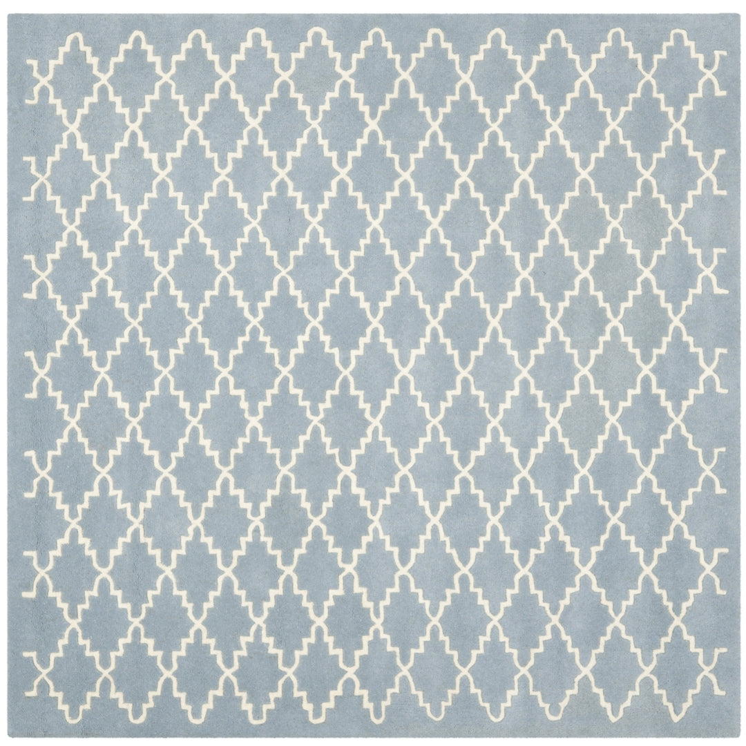 SAFAVIEH Chatham CHT721B Handmade Blue / Ivory Rug Image 6