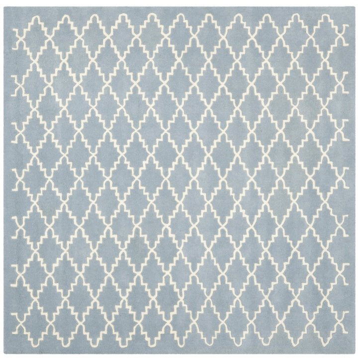 SAFAVIEH Chatham CHT721B Handmade Blue / Ivory Rug Image 1