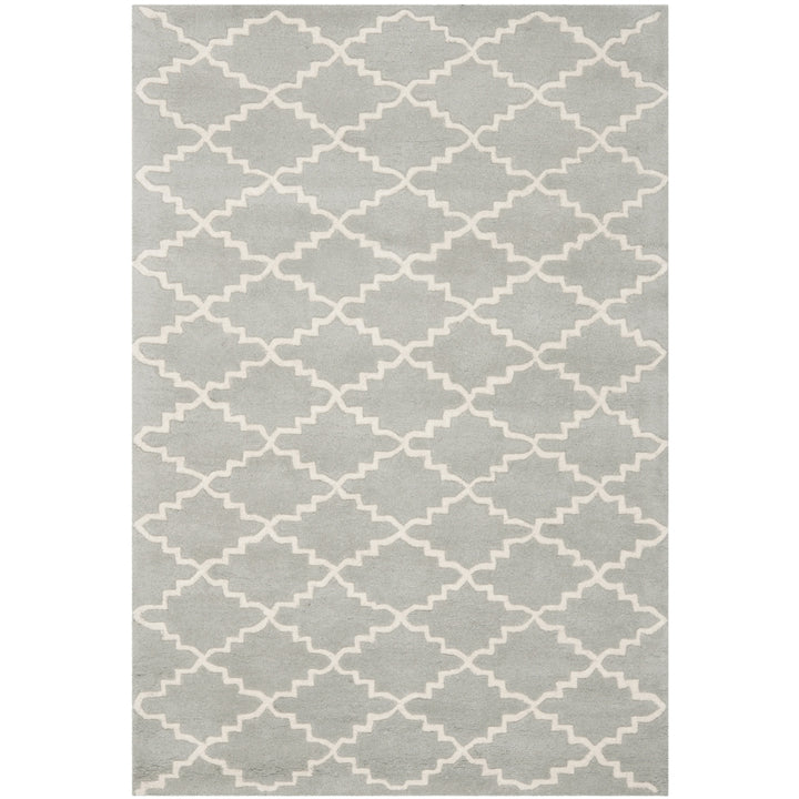 SAFAVIEH Chatham CHT721E Handmade Light Blue / Ivory Rug Image 9